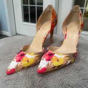 Floral print stilettos